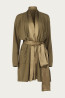 Satin Draped Short Robe