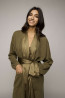 Satin Draped Short Robe